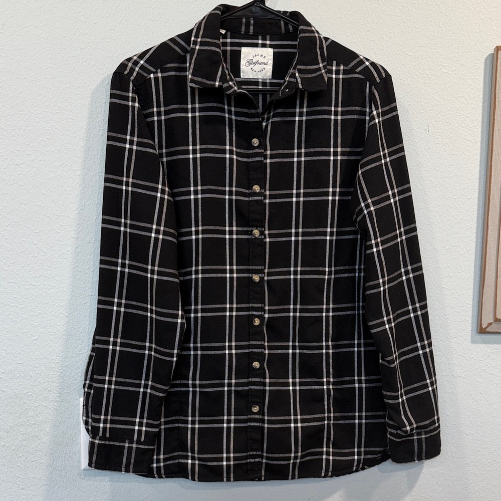 Jachs Black and White Plaid Button Down Shirt